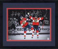 Framed Sam Reinhart and Aaron Ekblad Panthers Signed 16x20 Celebration Photo