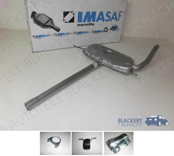 Imasaf Auspuff Mitteltopf + Anbauteile FüR Skoda Superb 2.5 Tdi 2002-2008-image