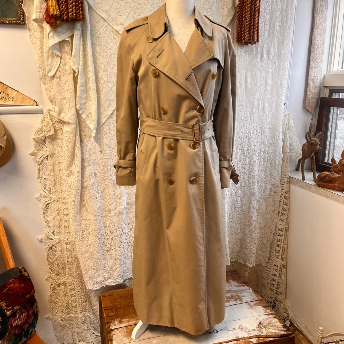 Trench-coat Double Face Femme Vintage West Side - Beige - Taille M - Occasion Très Bon état