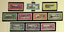 GUATEMALA Sc C70-9 NH ISSUE OF 1937 - HISTORICAL PLACES - (RM26)
