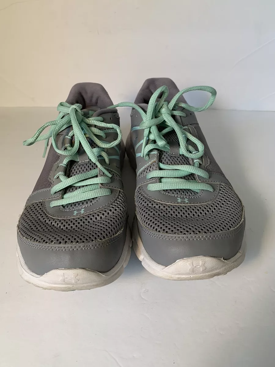 Women s Under Armour Thrill 2 Tennis Shoe Size 9.5 Gray Green eBay