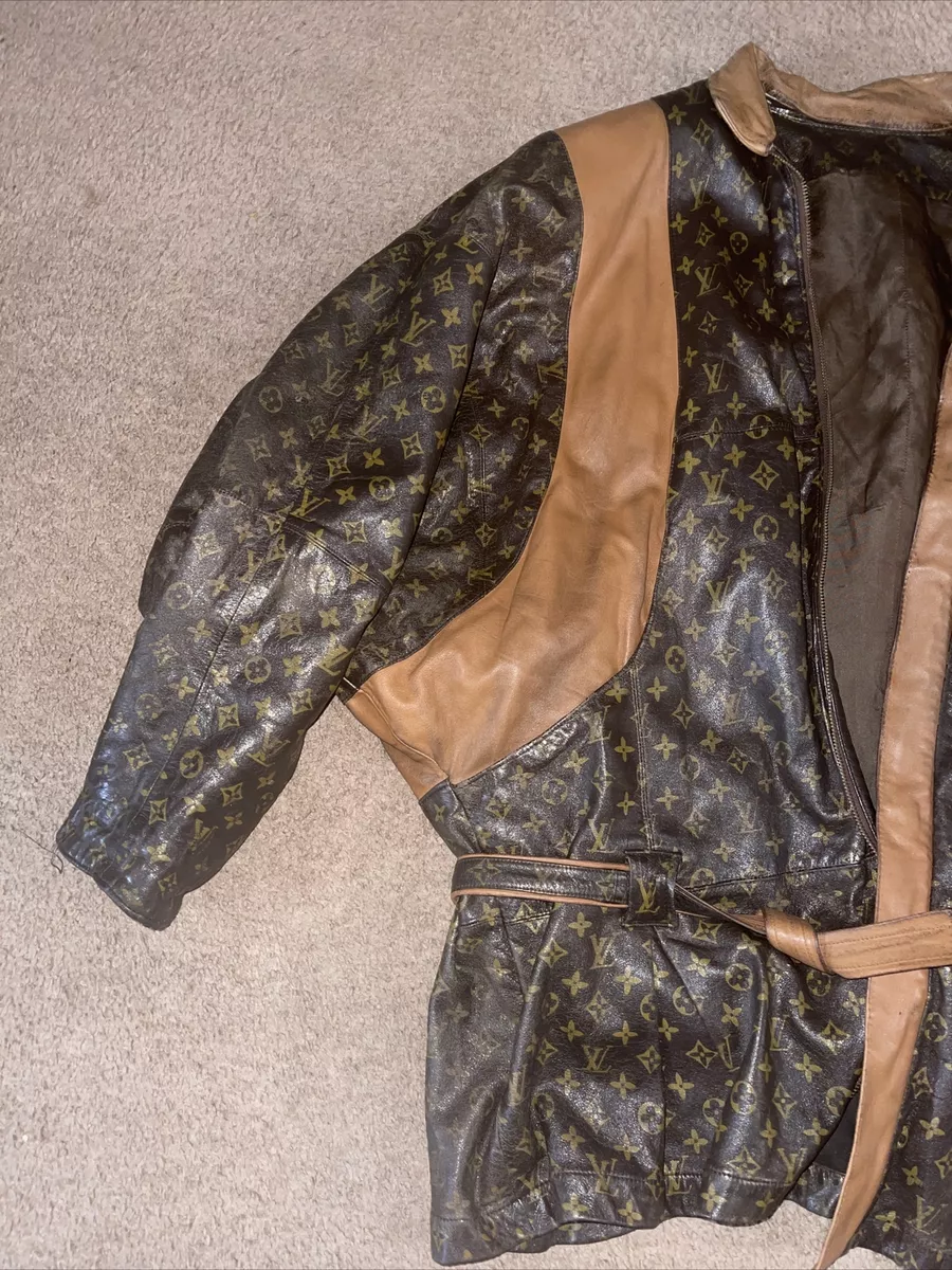 louis vuitton leather coat