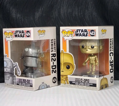 Funko Pop! Star Wars Concept Series 423 C-3PO and 424 R2-D2