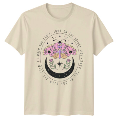 Motten Mondzauber ''When You Can't Look...'' T-Shirt Boho Celestial