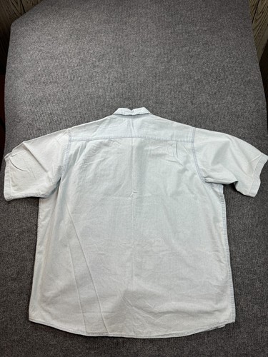 Wrangler Mens Size 3XL 100% Cotton Short Sleeve Button Down Comfortable Workwear - Picture 7 of 10