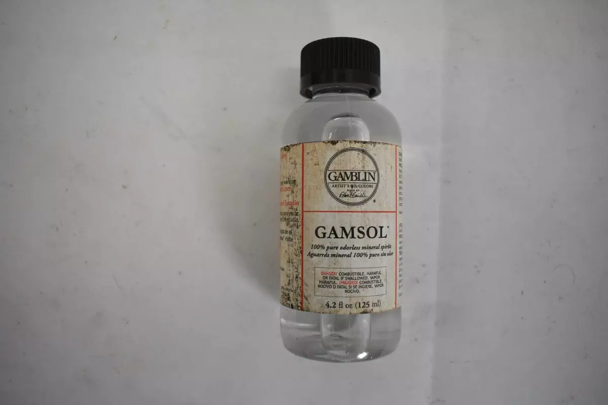 Gamblin G00094 GAMSOL Pure Odorless Mineral Spirits OMS 4.2 oz 125 ml