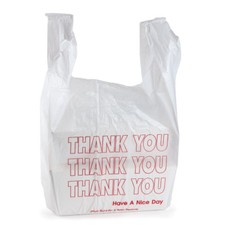 Thank You Bags, Printed, Plastic, white 700 bags, 11.5" wide x 21