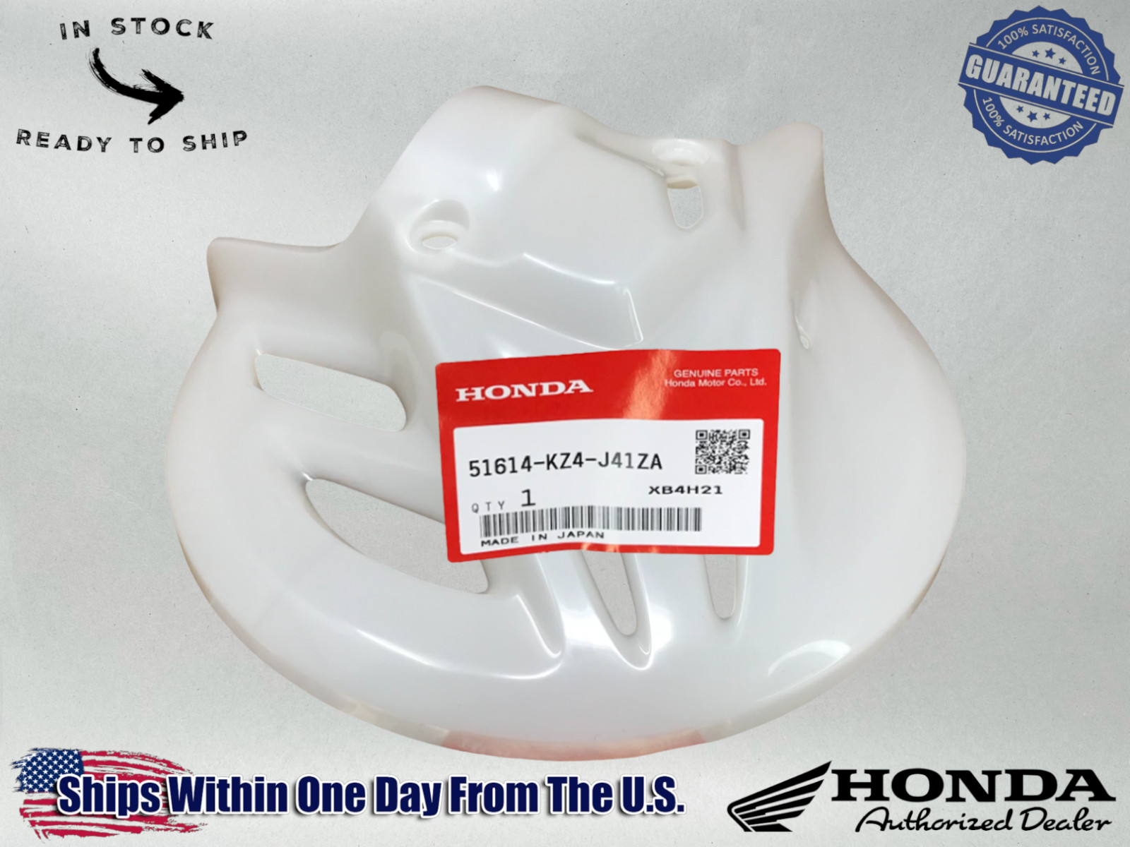 Honda OEM Front Disc Guard CR125 CR250 CRF450R X 51614-KZ4-J41ZA