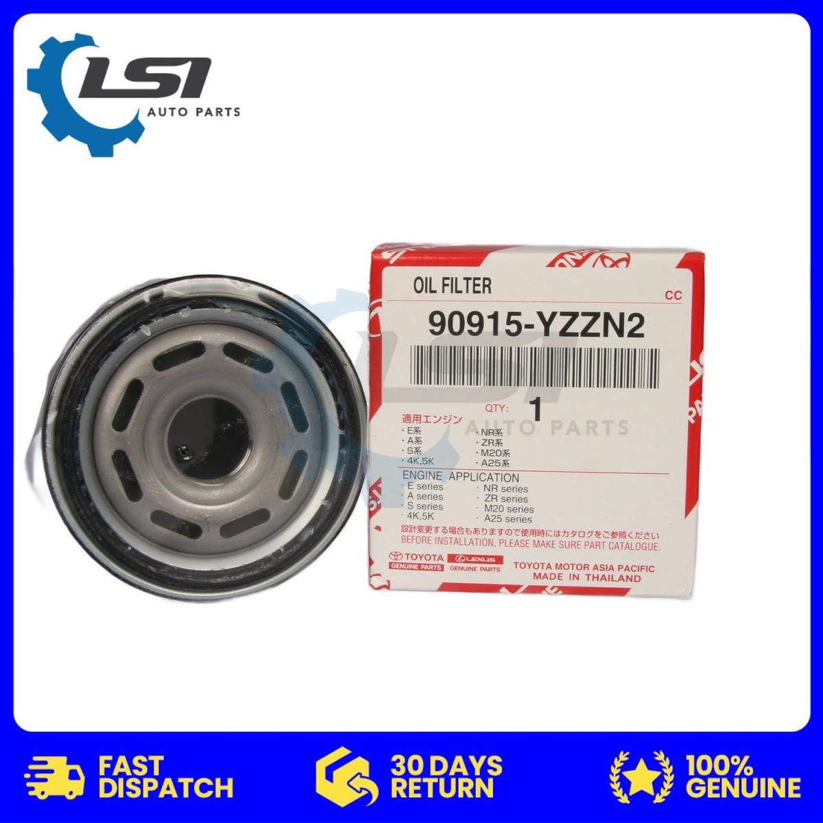 Toyota Genuine Oil Filter 90915-YZZN2 x10 Aus ref: z386 90915