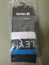 New Hurley Kids 2 Pair Crew Socks.