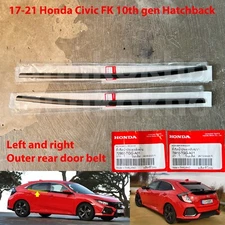 17-21 Genuine Honda Civic FK rear outer door belt line molding rubber seal
