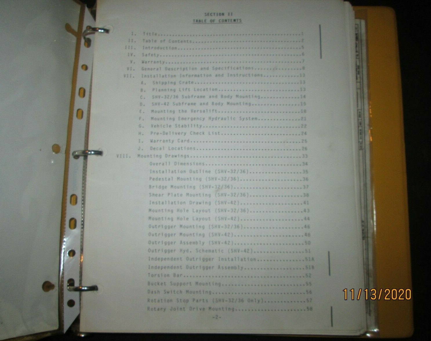 VERSALIFT SHV Lifting Aerial Device Service Operators Maintenance Parts Manual eBay