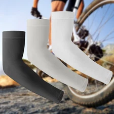 Summer Cooling Breathable Arm Sleeves Ice Silk Seamless Sleeves Elastic Unisex