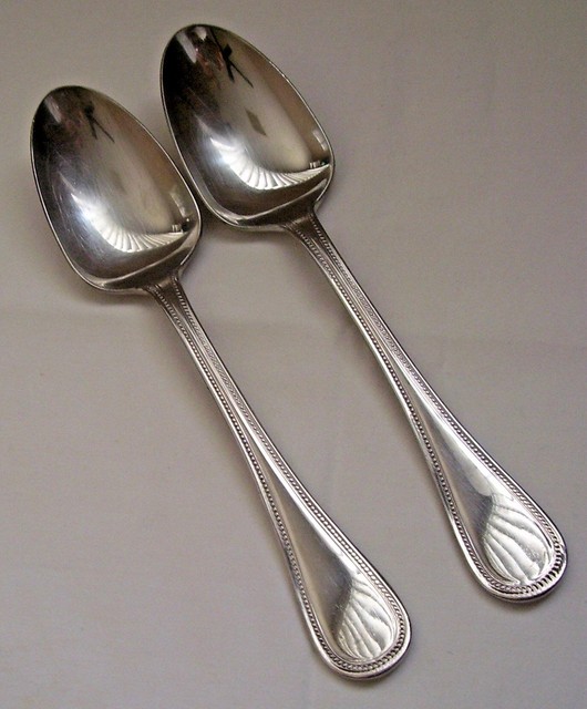 2 Pottery Barn 18/8 Place Oval Soup Spoon PBN23 Stainless Steel Korea
