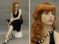 Fiberglass Female mannequin Sitting Pose Dress Form Display #MD-9020