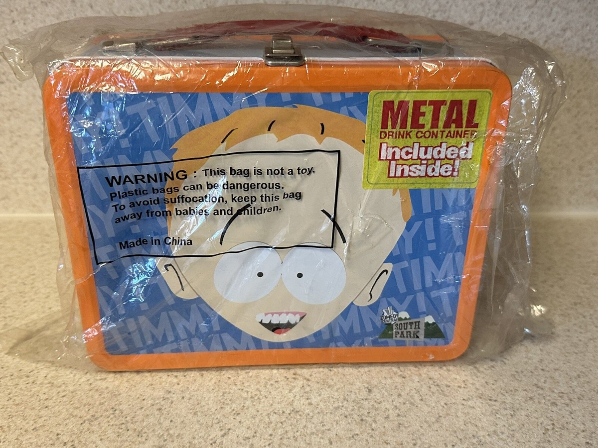 VINTAGE 2001 South Park Timmy Metal Lunch Box Thermos Set