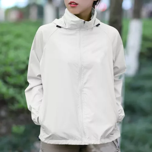 Chaqueta de lluvia ligera impermeable para mujer Abrigo de lluvia Cremallera completa Con capucha Cortavientos - Imagen 43 de 54