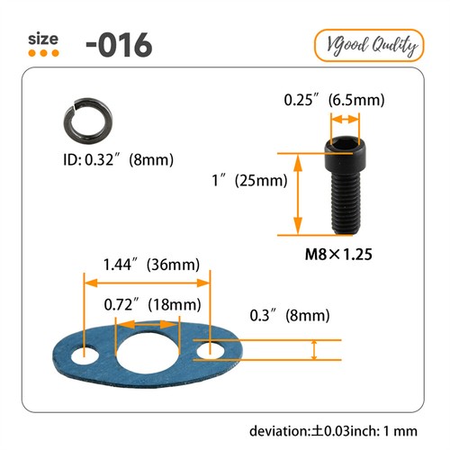 Turbo Oil Drain Return Flange 10AN for Garrett GT28 GT30 GT35 GT40 GT47 GT50 - Picture 8 of 10