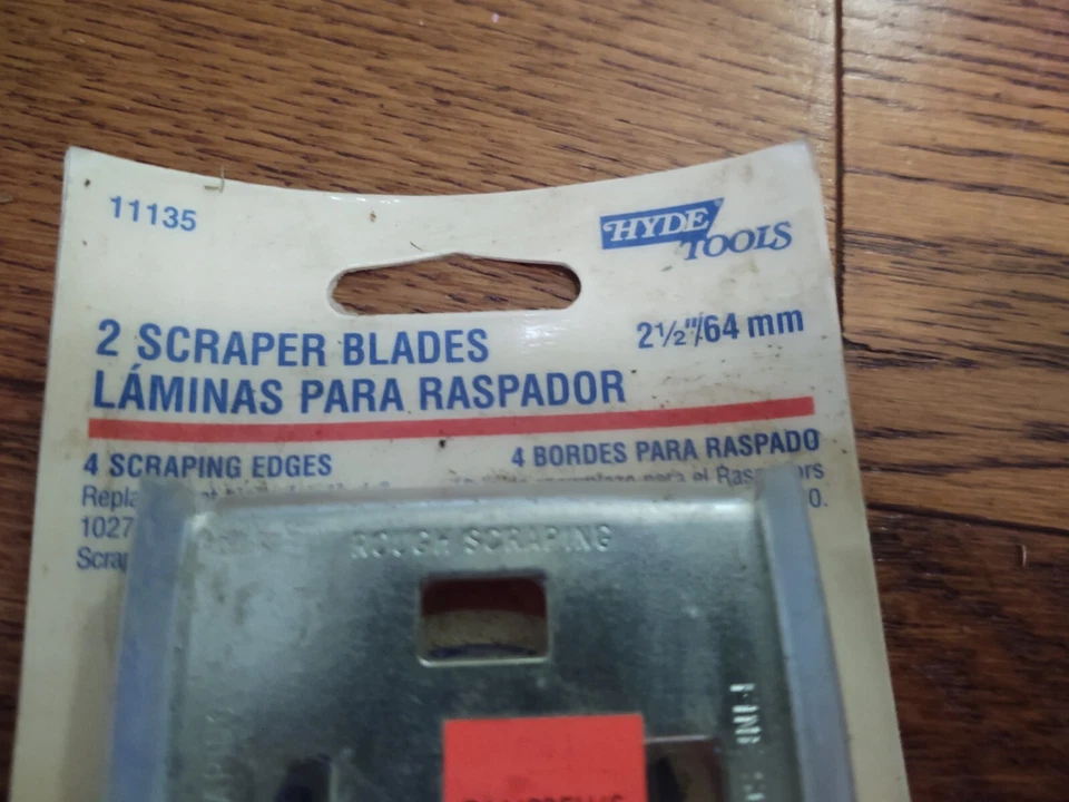 Paquete de cuchillas rascadoras de madera vintage nuevas en caja herramientas Hyde de 2-1/2" Foto 2 de 4