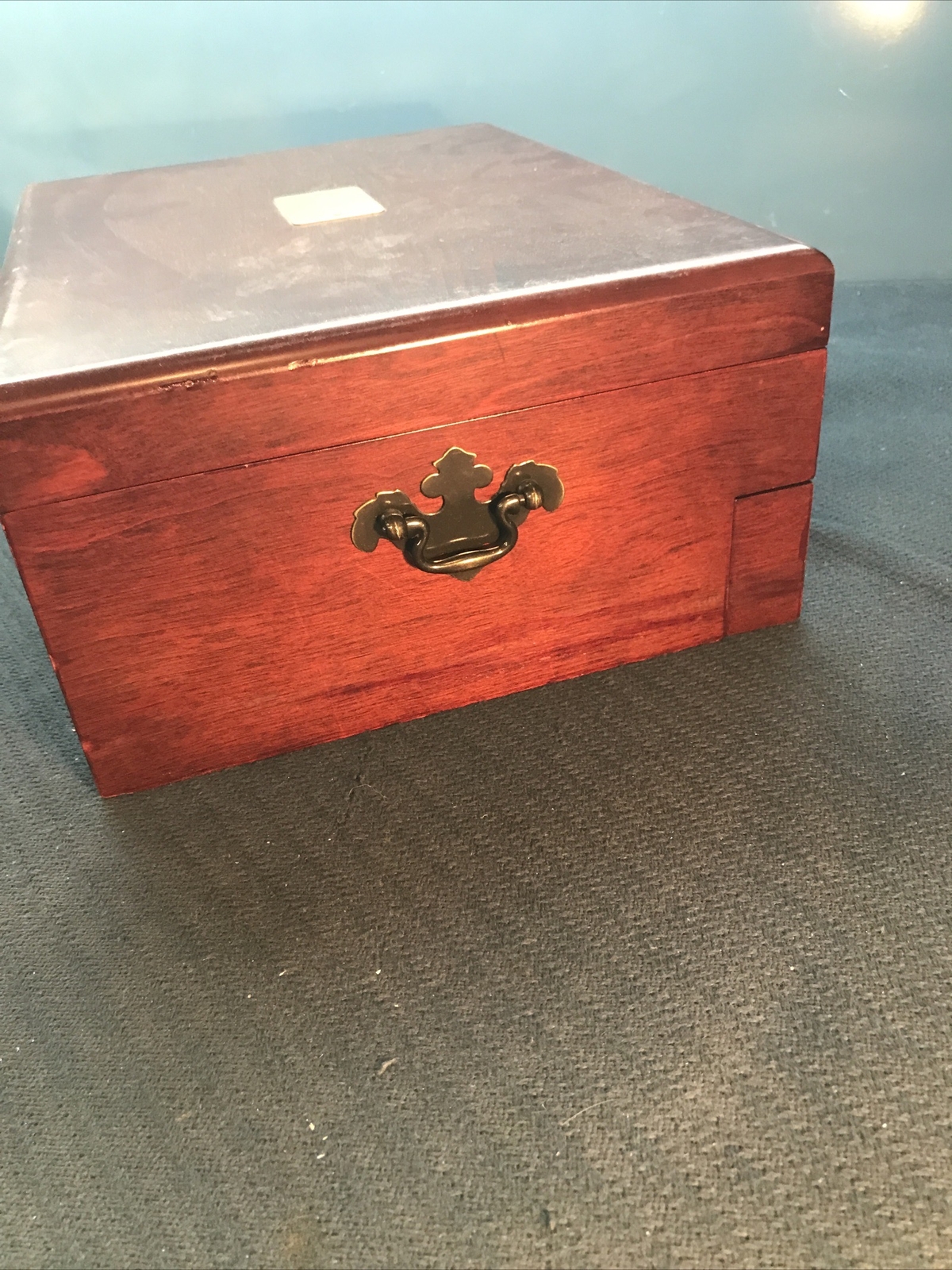 Reed & Barton Storage Chest Wood Flatware Case Silverware Wood Drawer