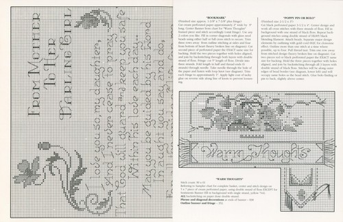 Folleto con patrón de punto de cruz entre madre e hija 1992 Klein personalizado - Imagen 2 de 3