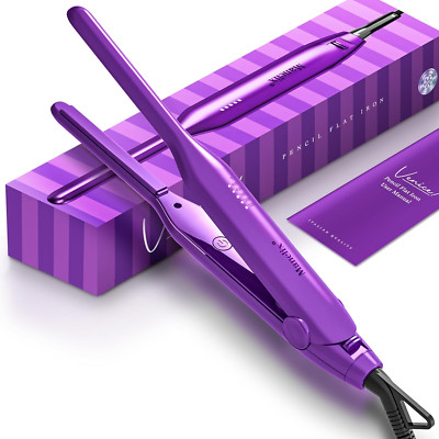 0.3 Inch Super Slim Design Mini Flat Iron for Short Hair, 2 in 1 Hair Straighten