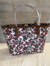Tory Burch (84763) Kerrington Small Rose Floral Printed Coated Canvas Tote Bag