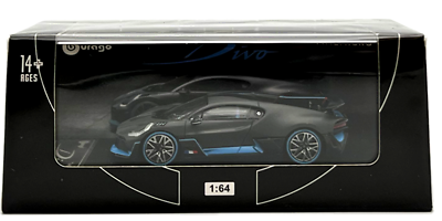 Bburago x TimeMicro 1:64 Bugatti Divo (Dark Grey) Diecast Model
