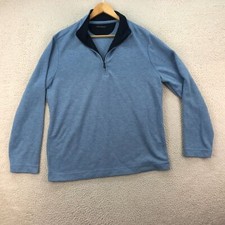 Banana Republic Luxury Designer Blue Polyester Blend Knit Jumper Men Size UK XL