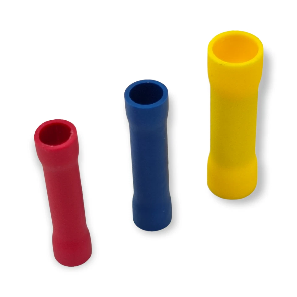 Insulated Straight Butt Connectors Electrical Crimp On Terminals Wire Cable - Image 3 of 4