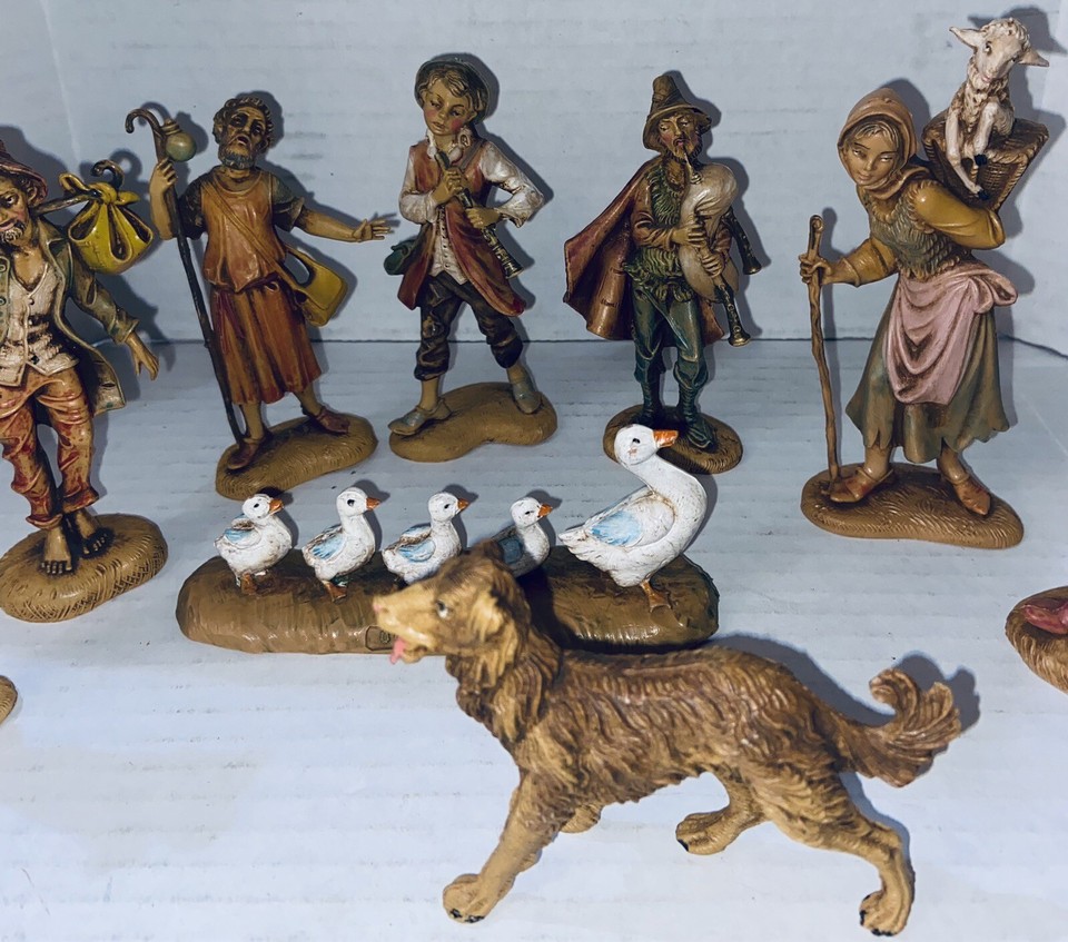 Fontanini Crèche de Noël 11 pièces avec figurine d'écurie italienne 54490