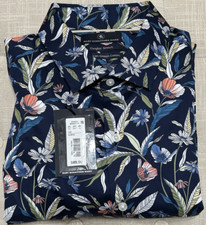 NWT Hart Schaffner Marx size XL navy floral long sleeve button up shirt mens