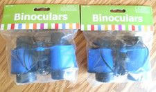 NEW Lot of 2 Kids Blue 4.5" Toy Pretend Binoculars for Ages 3 