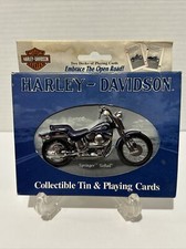 NEW SEALED Harley Davidson Springer Softail Playing Cards & Tin 2-Decks Cards