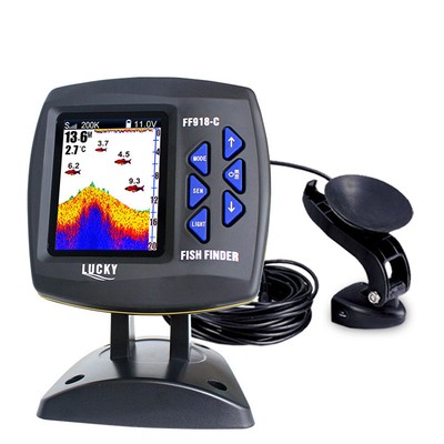 GLÜCK FF918-C100DS Farbdisplay Verdrahteter Fischfinder Dual Frequency G9F9