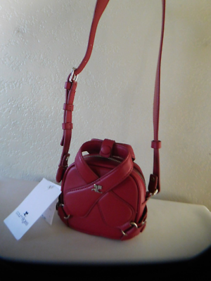 New COURREGES MINI Loop Shoulder Bag, Crossbody Leather Bag | eBay