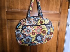 Vera Bradley 2014 Retired Diaper Bag with Baby Changing Pad. Bag Distressed Worn