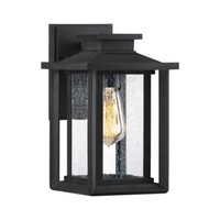AußEnleuchte Wandleuchte Fassadenlampe Glas Klar Schwarz Gartenleuchte E27