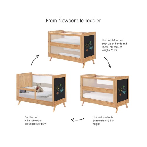 BreathableBaby Breathable Mesh 3-in-1 Convertible Crib (Toddler Bed Kit Sold ... - Picture 4 of 5