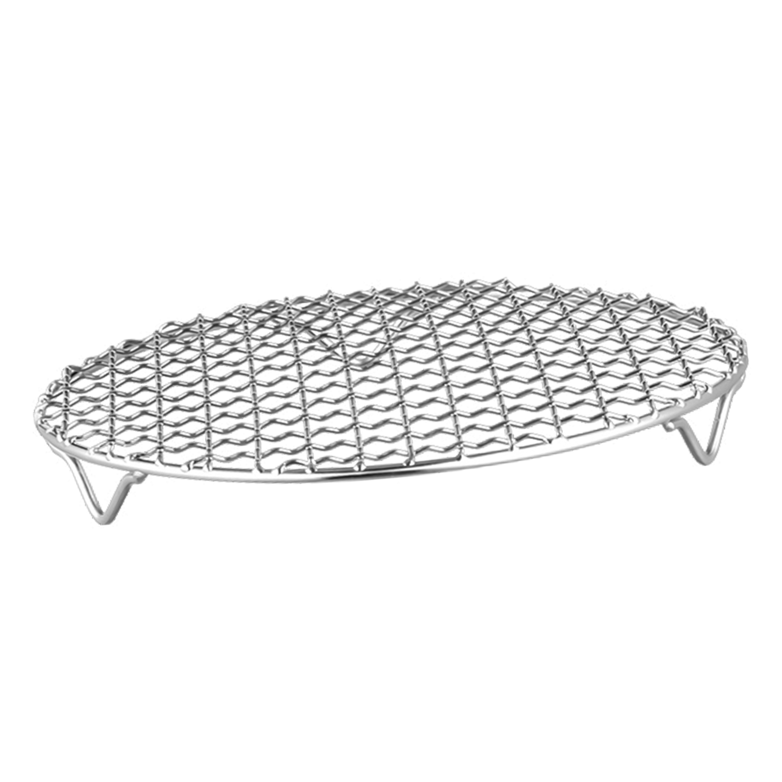 Portable Round Barbecue Grill Net Mesh Rack Grid Stainless Steel Grate