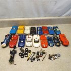 Vintage 1:32 Scale Slot Car Racer Parts Group, Mostly Plastic Bodies Non-Working