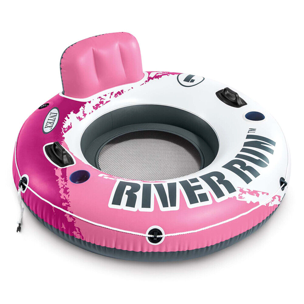 INTEX River Run Pink Badespaß Badeinsel Luftmatratze Schwimmring 135cm