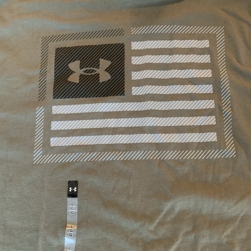 NUEVA Camiseta Under Armour Para Hombre Talla L Grande UA Verde Bandera Libertad Calce Suelto - Imagen 9 de 18