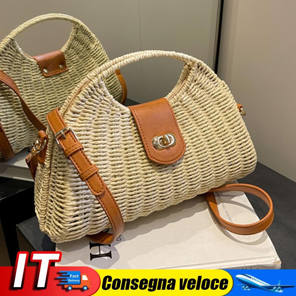 SAOLA Borse a tracolla da donna Borsa a tracolla in tessuto casual fatta a mano Borsa