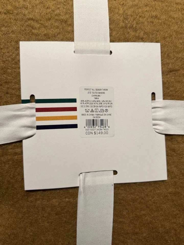 Hudson's Bay Company Chipmunk/Tamia HBC Stripes Perfect Decorative Throw - Image 2 of 4