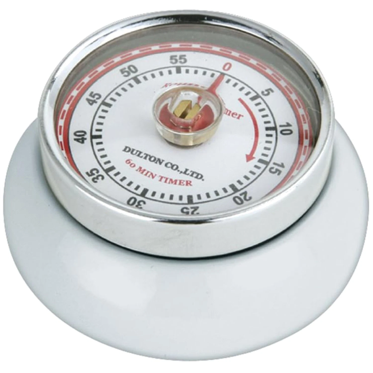 Retro Magnetic Kitchen Timer, White