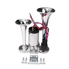  New 12V 150DB Dual Trumpets Electric Horn Super Loud Air Horn Car Horns Kit 
