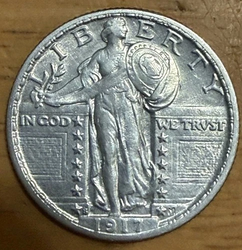 Beautiful  1917  San Francisco mint type 2 standing liberty quarter