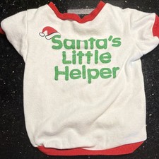 Santas Little Helper Teddy Bear Shirt White R...