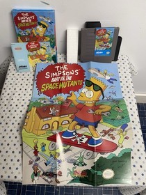 The Simpsons: Bart vs The Space Mutants CIB Complete nintendo nes poster NICE